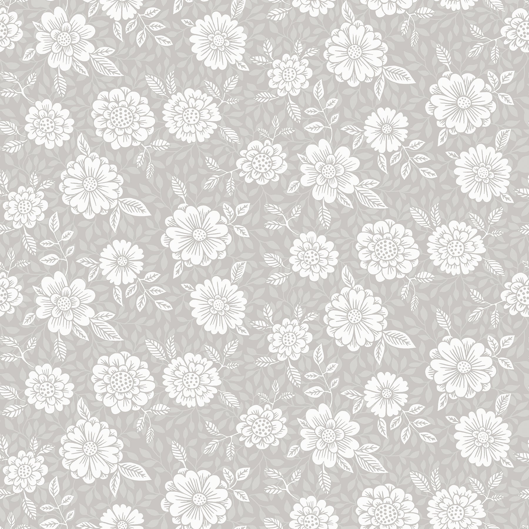 A-Street Prints 4080-15909 Lizette Grey Charming Floral Wallpaper