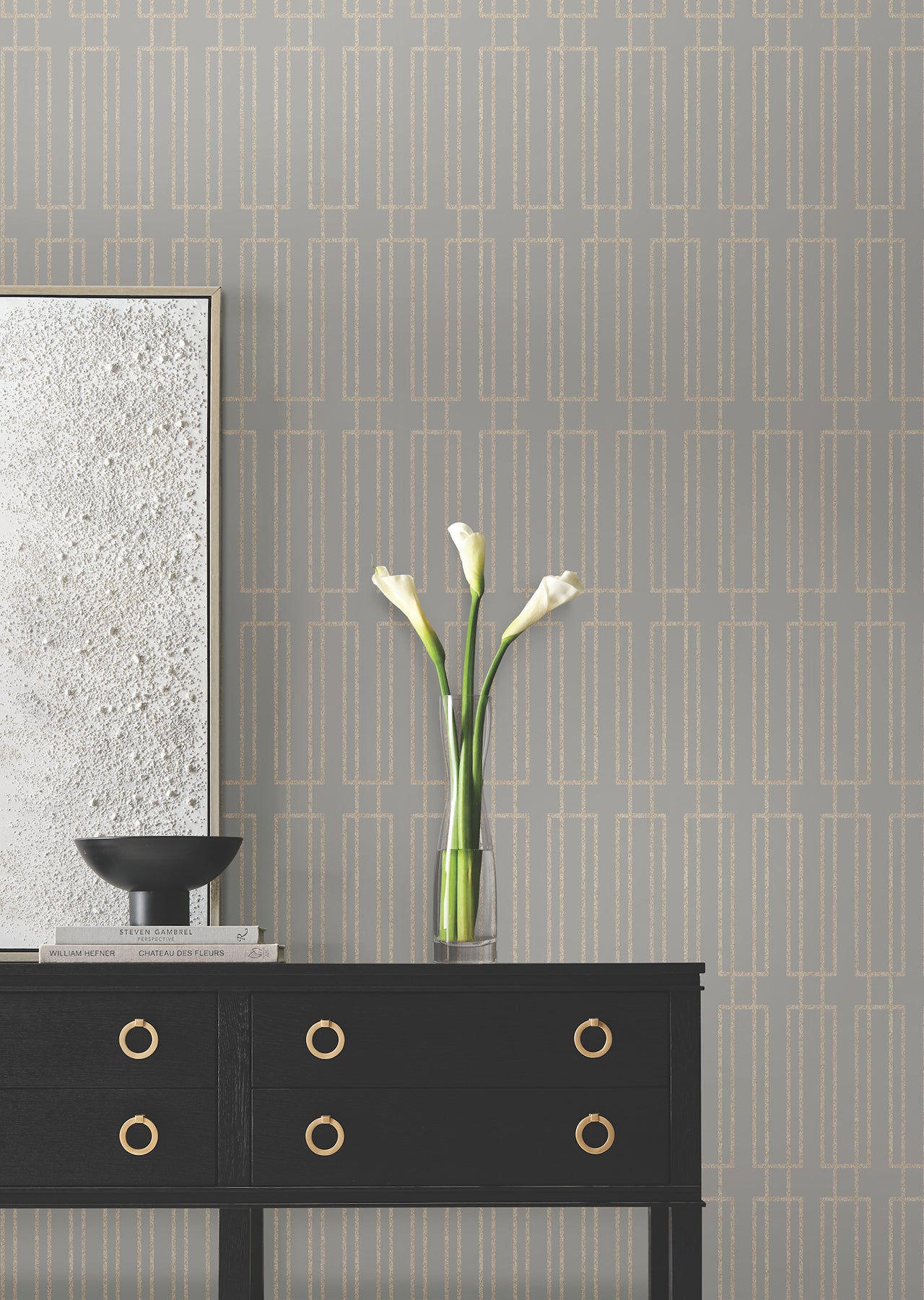 York Wallcoverings DF3327 Terrace Taupe Wallpaper