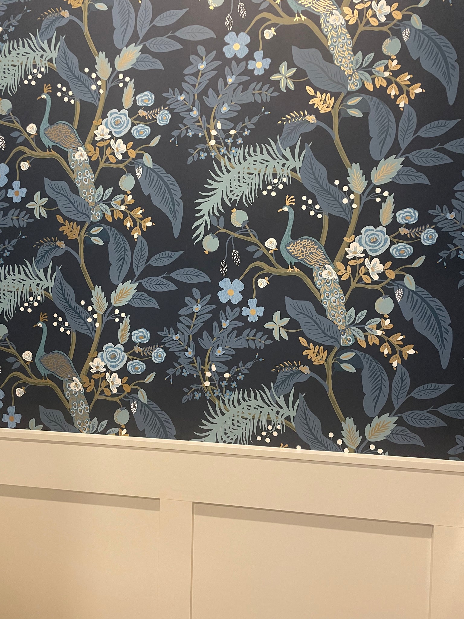 York Wallcoverings RI5172 Peacock Blue Wallpaper
